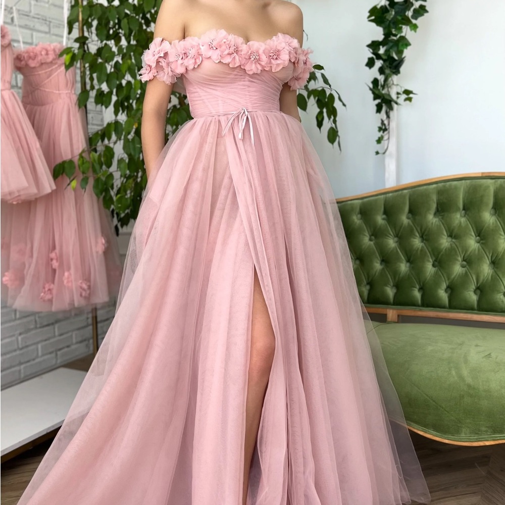 Teuta Matoshi Peony Princess Off-shoulder Gown - Picture 3 of 4